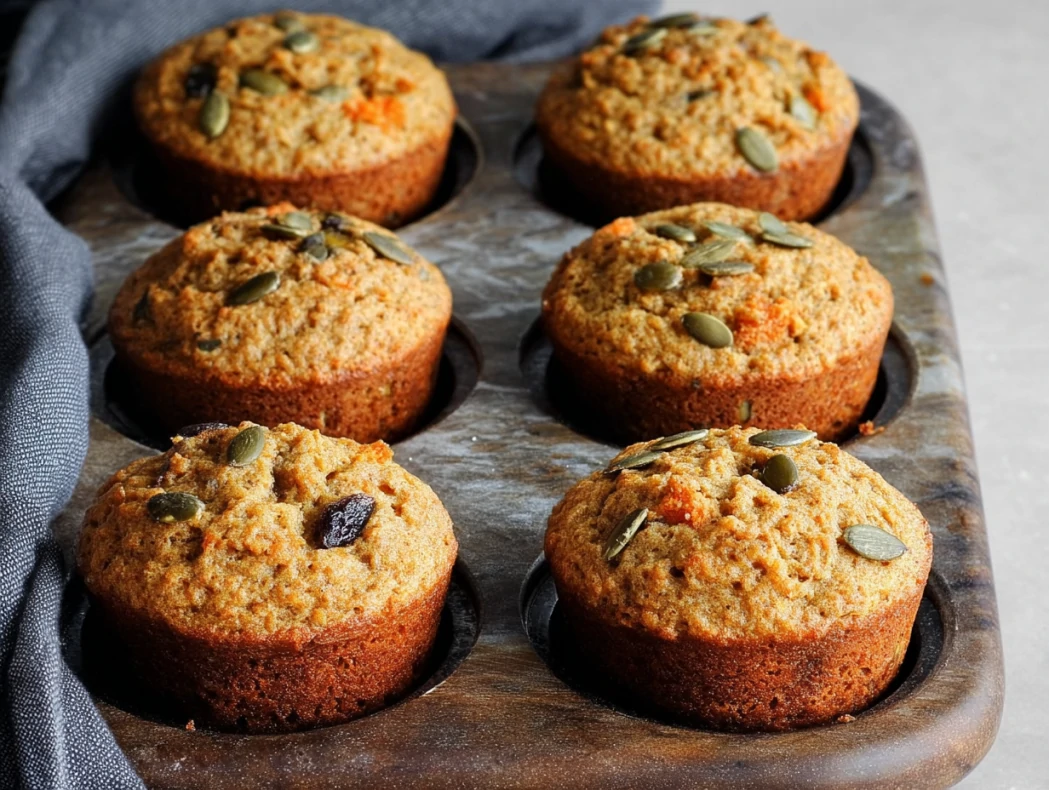 Low Fat Carrot Muffins with Pineapple