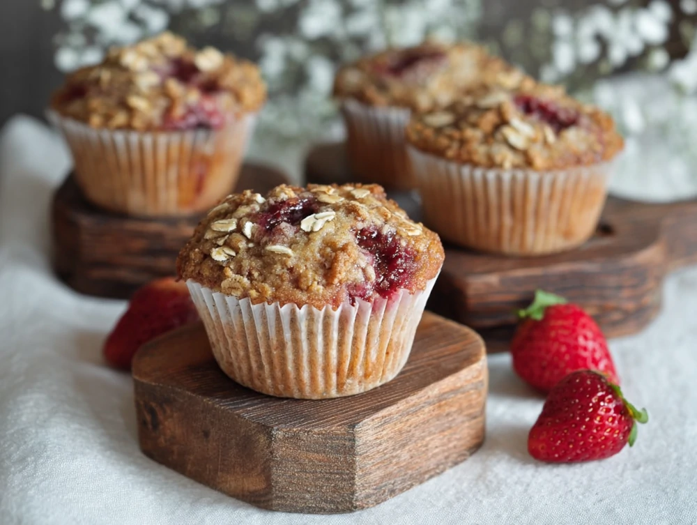 Strawberry-Rhubarb Muffins