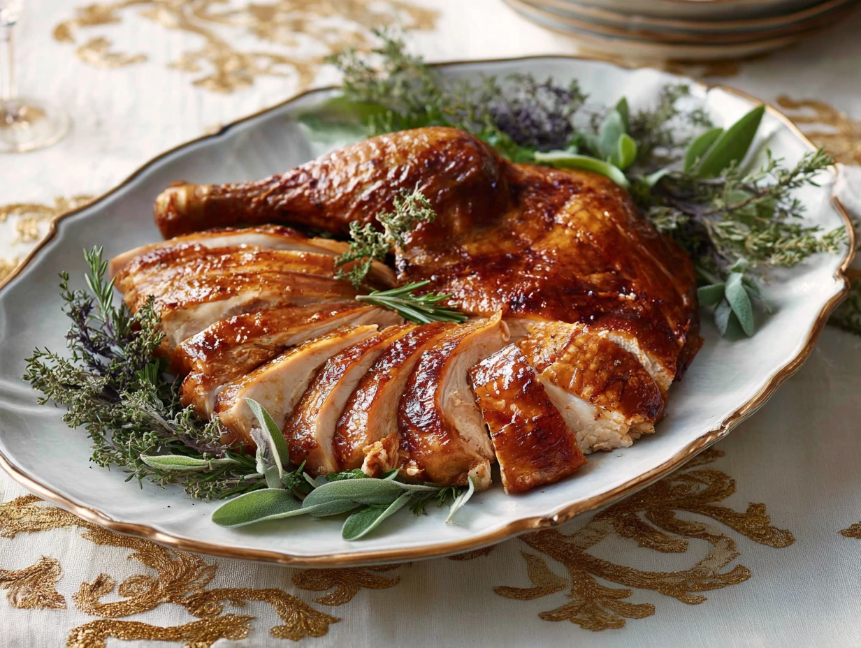 Maple Roasted Turkey with Apple, Fennel, and Parsnips