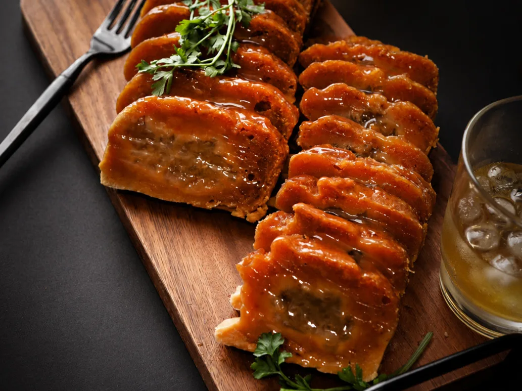 Caramelized Onion-Stuffed Kishka