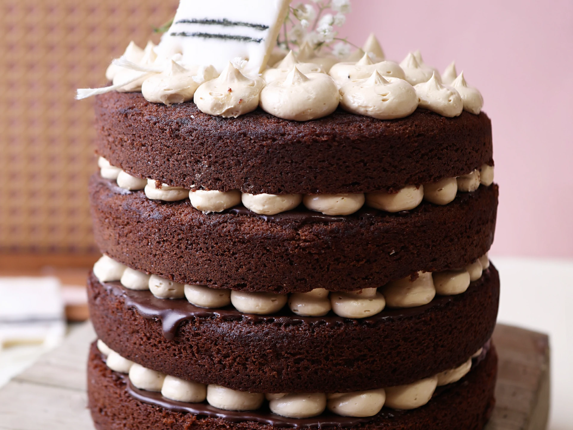 Open Layers Upsherin Cake