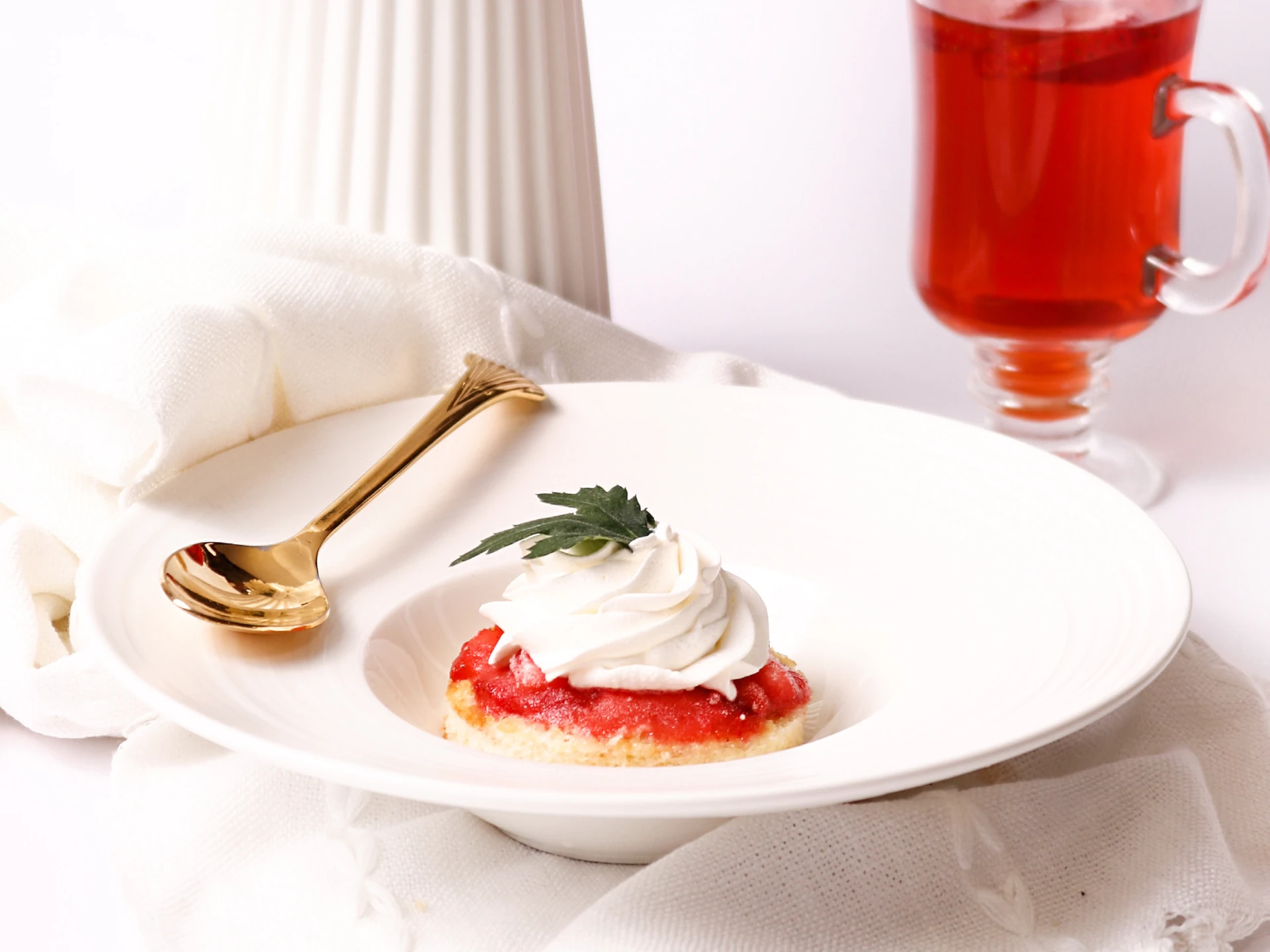Strawberry Shortcakes and Hot Strawberry Tea