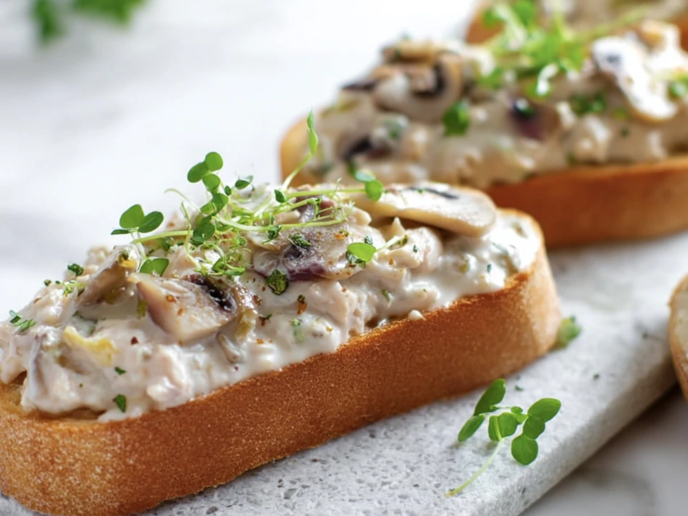 Creamed Tuna over Toasts
