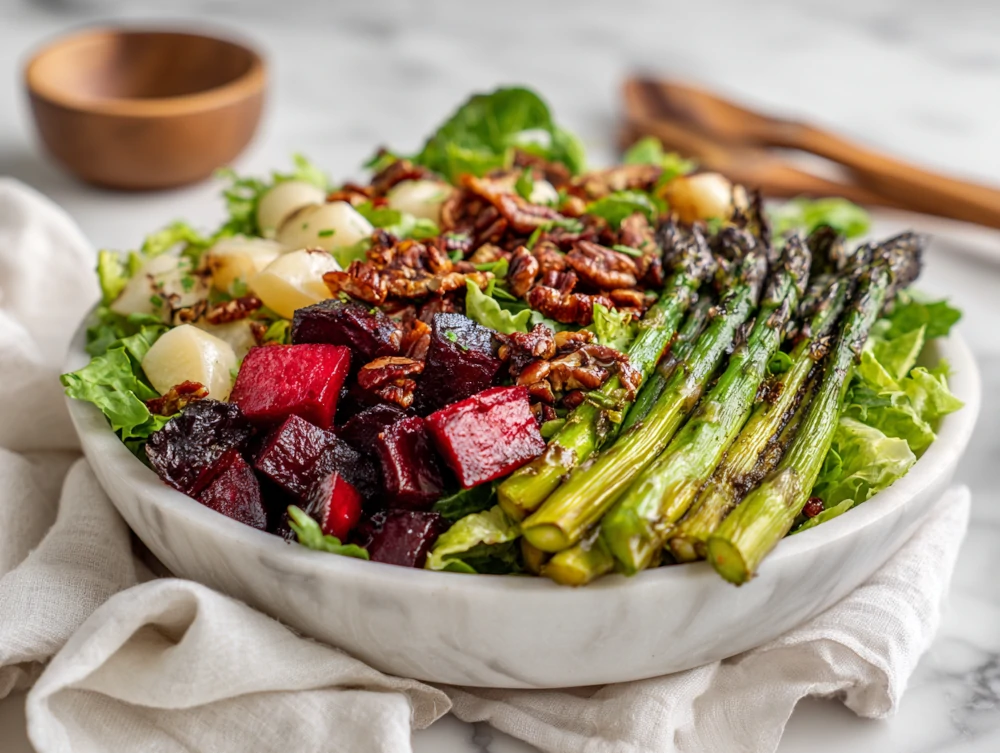 Roasted Beet and Asparagus Salad