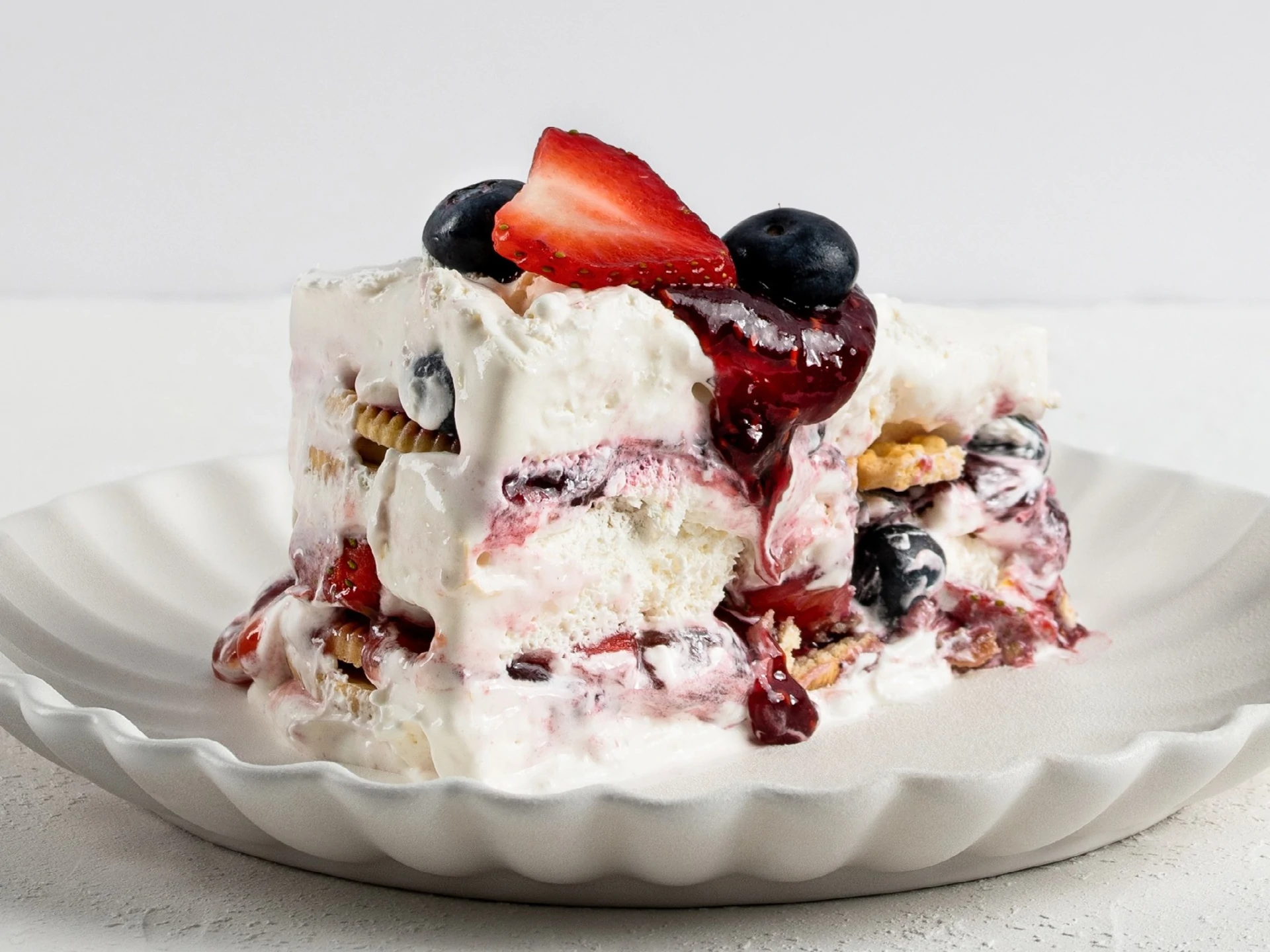 Lemon Cookie Berry Icebox Cake