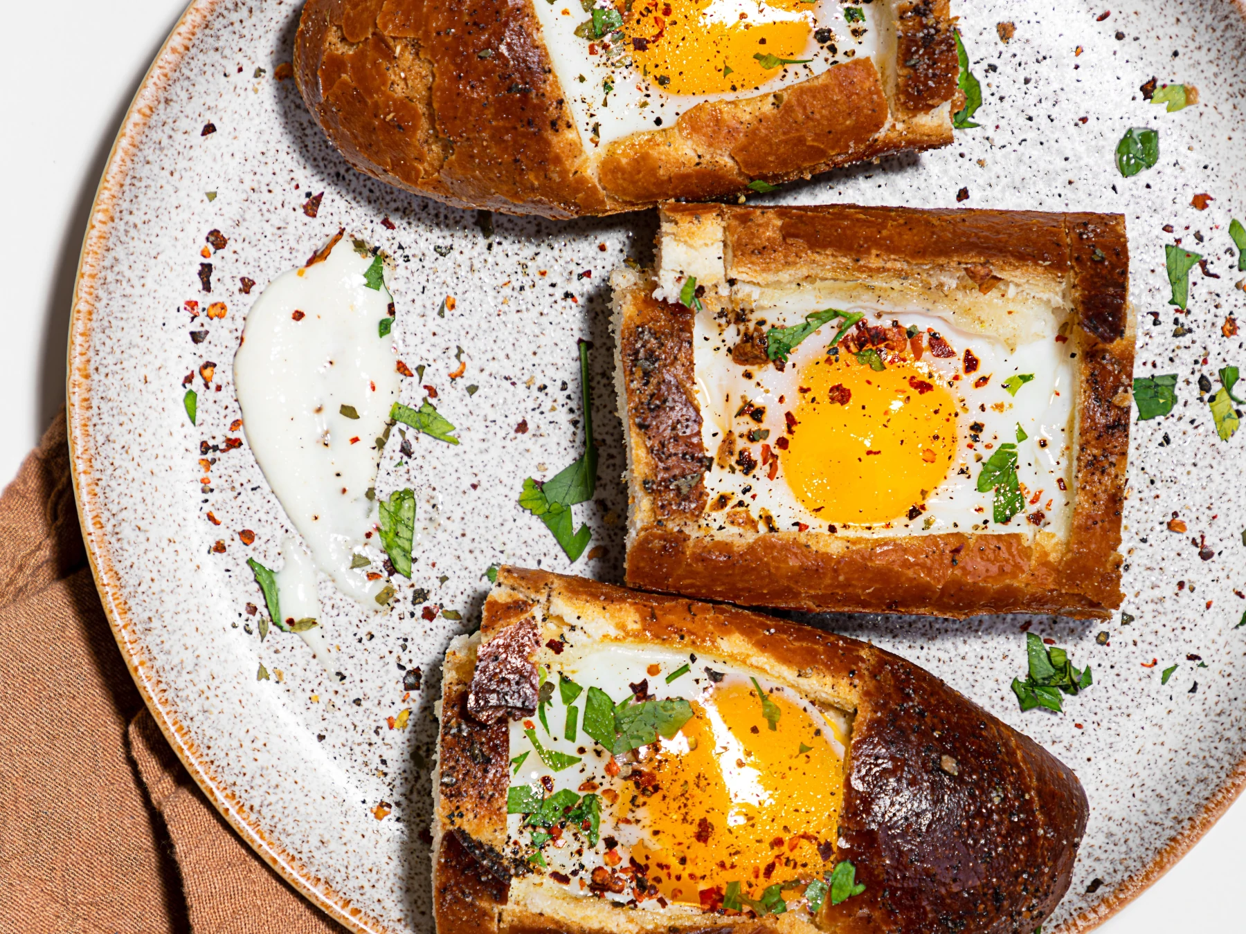 Baked Eggs in a Boat