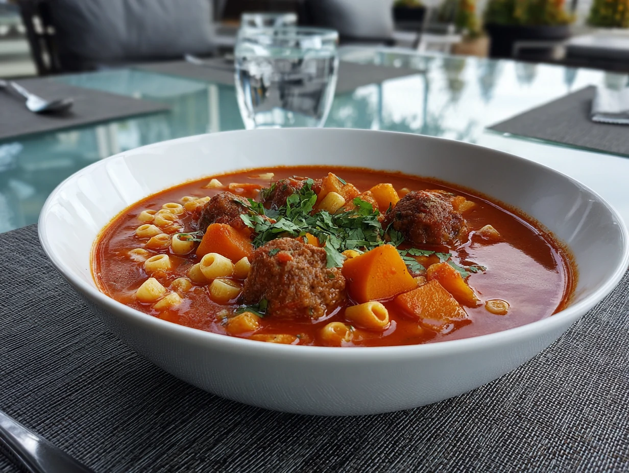 Leftover Meatball Soup