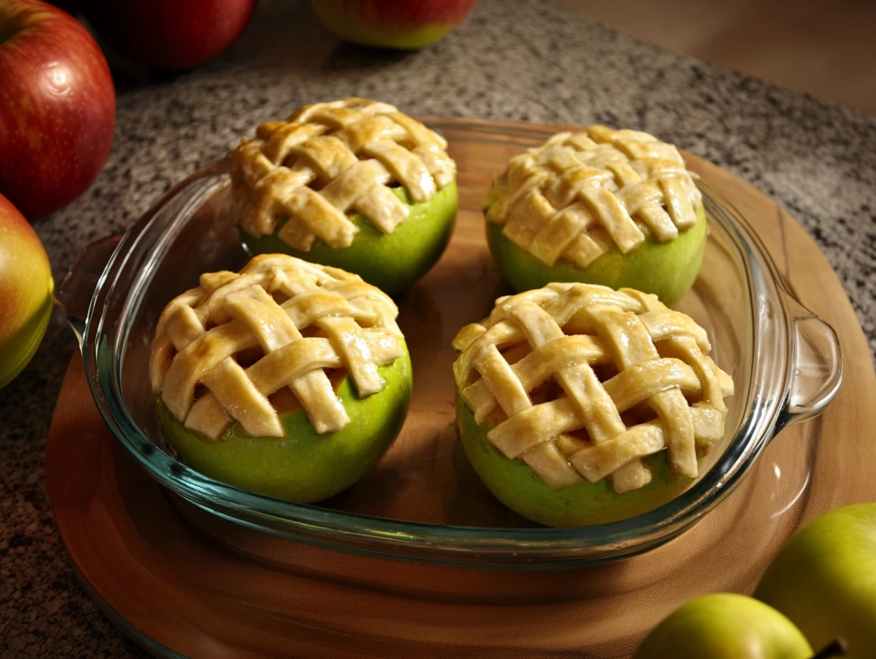 Low-Fat Individual Apple Pies in their Own Shell