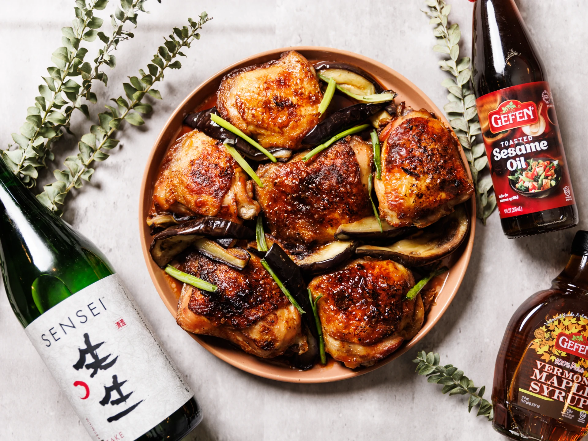 Drunken Chicken with Eggplant