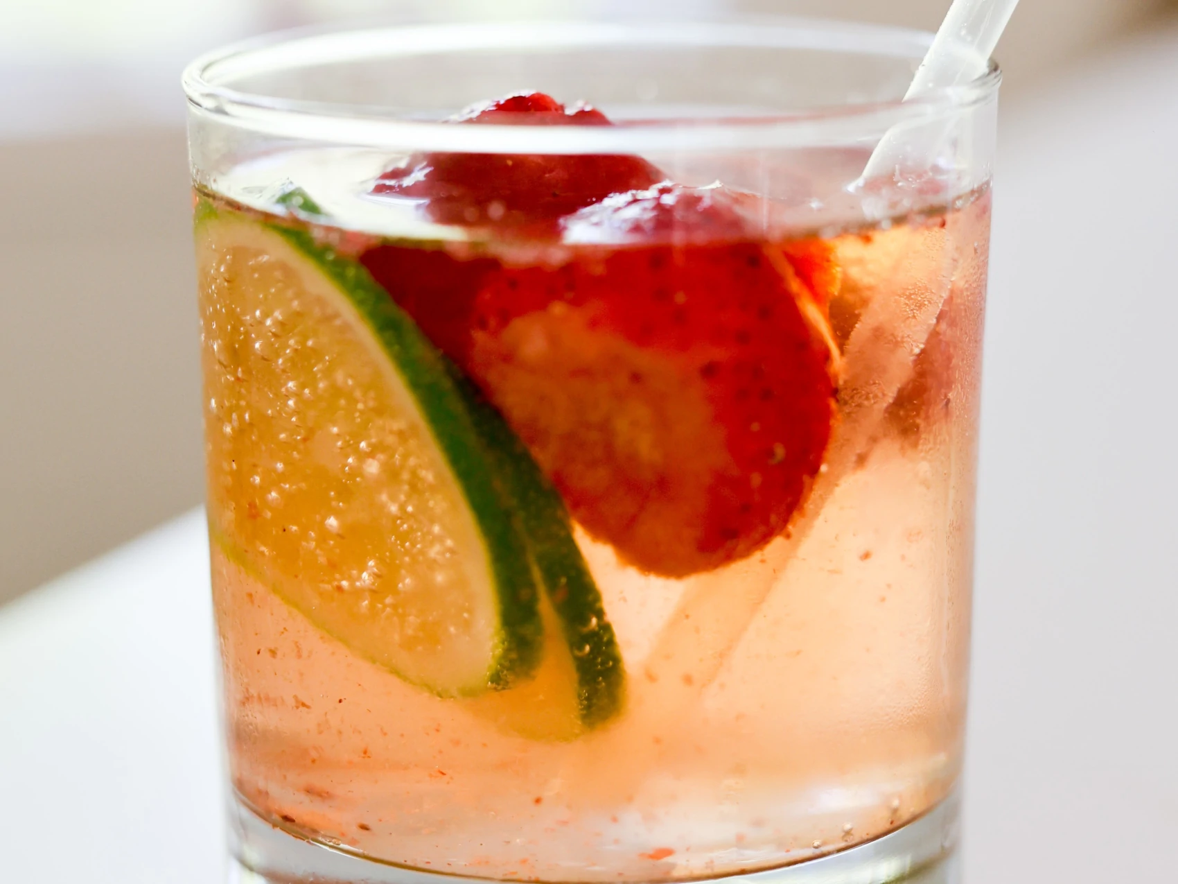 Strawberry-Lime Bubbly