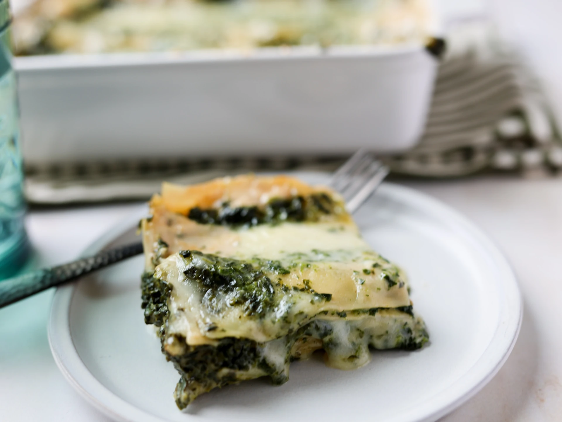 White Spinach Lasagna