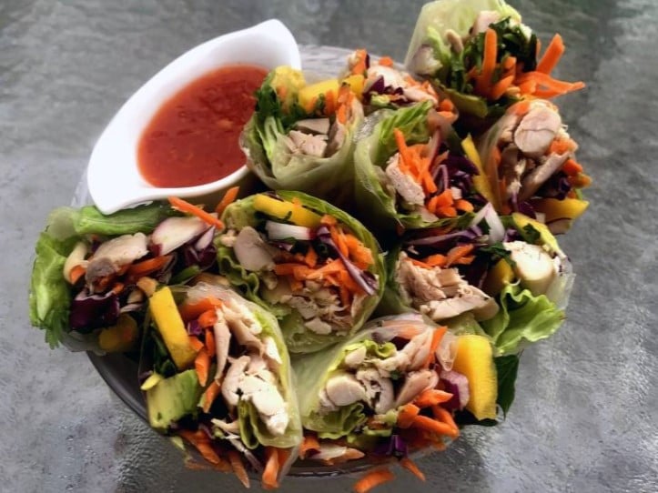 Mango Chicken Summer Rolls