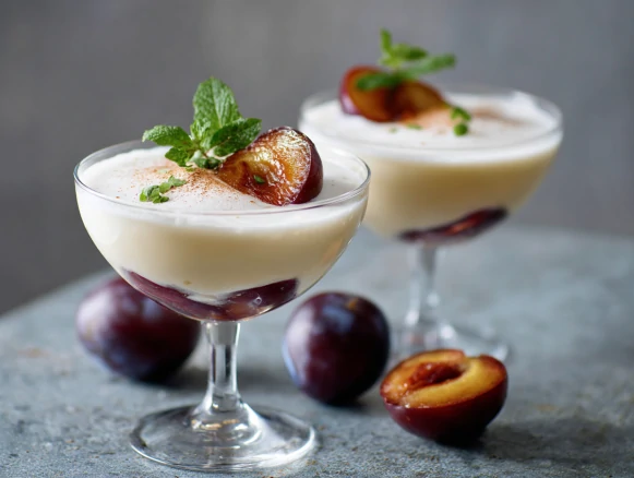 Zabaglione with Roasted Plums - Kosher.com