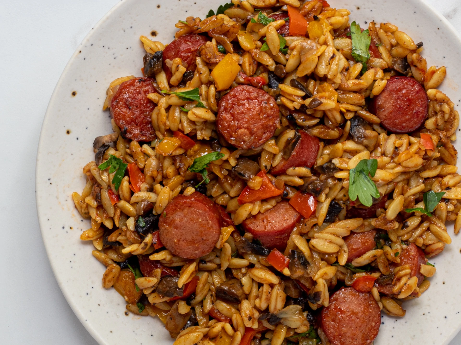 One-Pot Kielbasa and Orzo