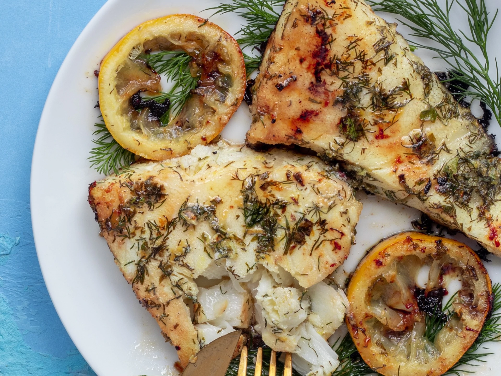 Pan-Seared Lemon Dill Sea Bass