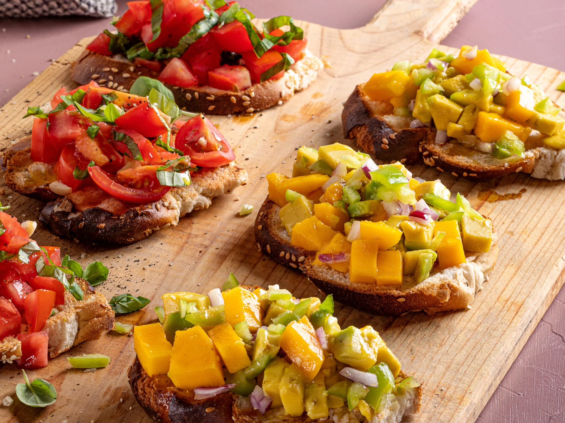 Challah Bruschetta, Two Ways