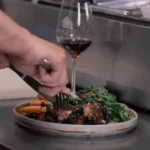 Confit Chicken with Blueberry Sauce