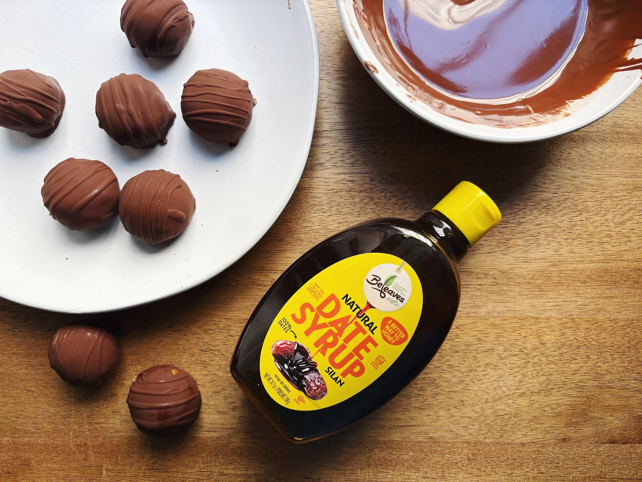 Chocolate Covered Almond Date Balls