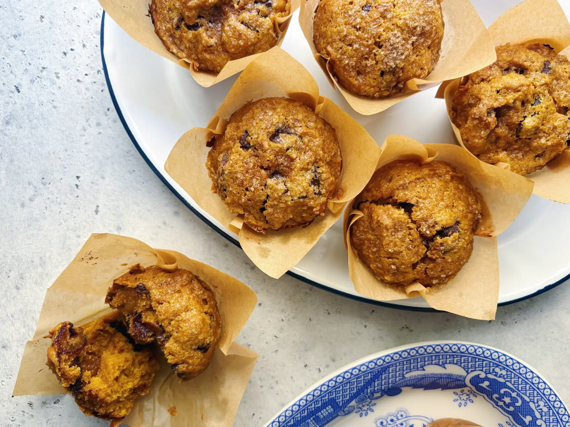 Pumpkin, Chocolate and Date Muffins