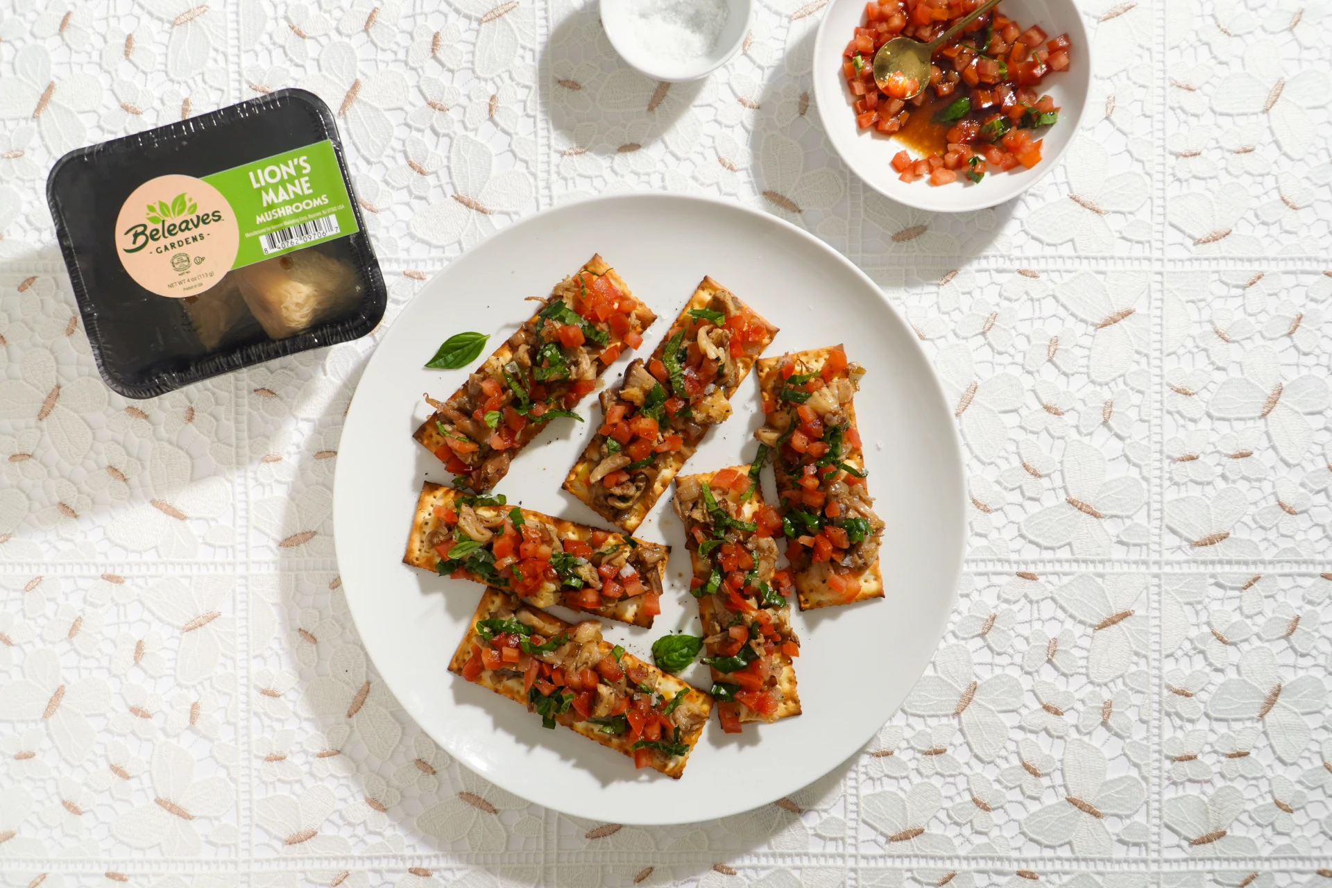 Lion’s Mane Mushroom “Bruschetta” for Pesach