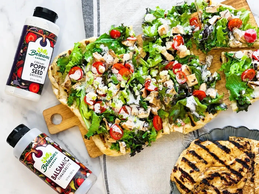 Grilled Chicken Salad Pizza