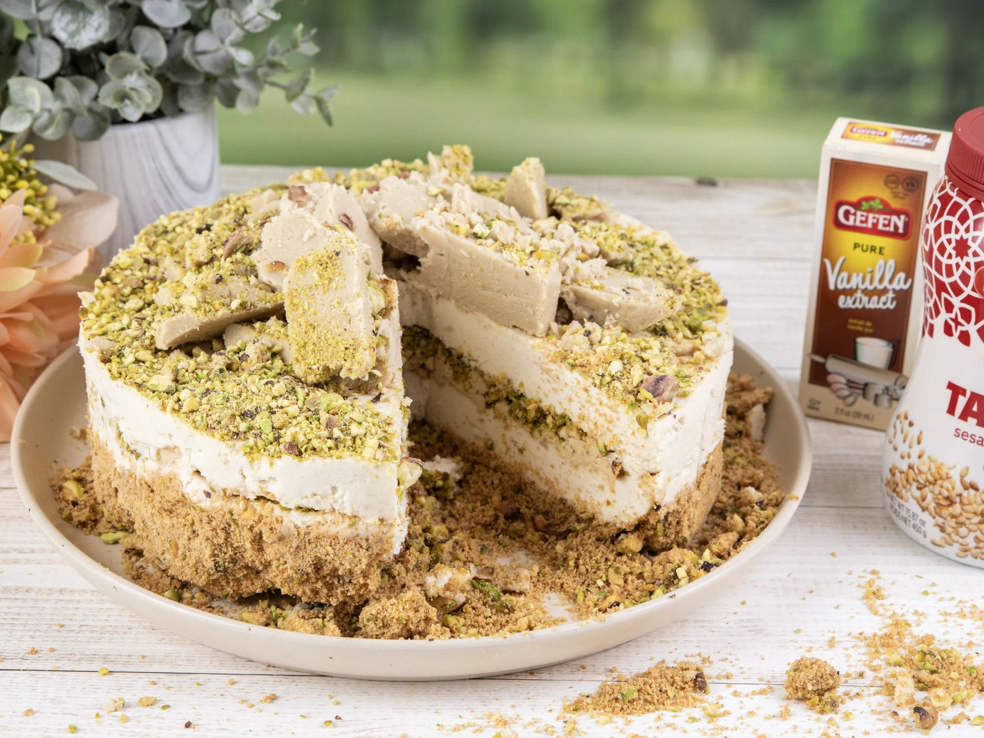 Pistachio Halva Cheesecake