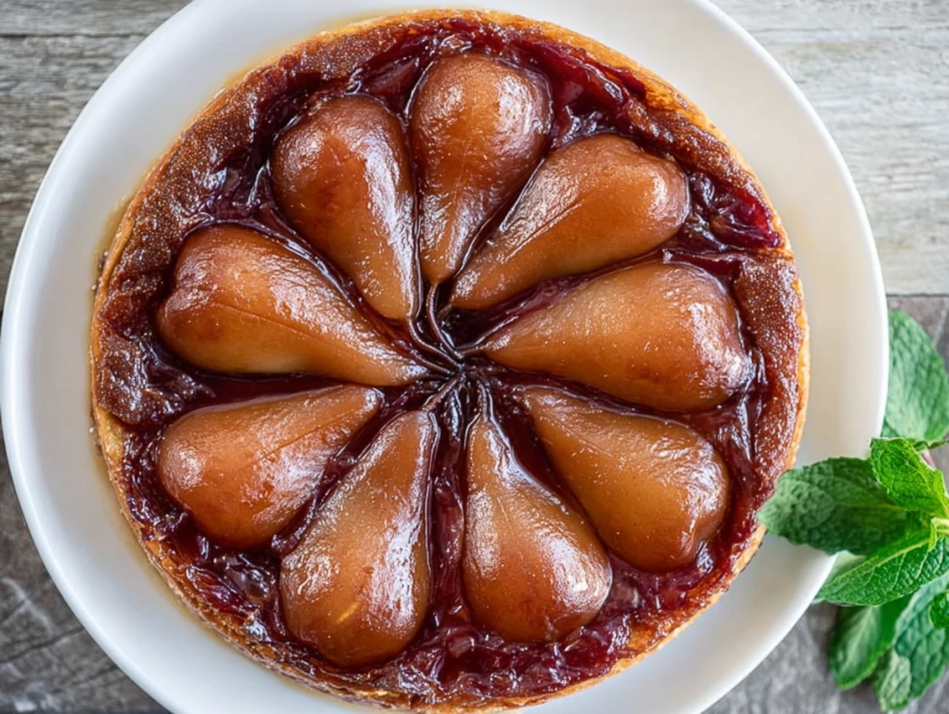 Tarte Tatin aux Poires et Vin