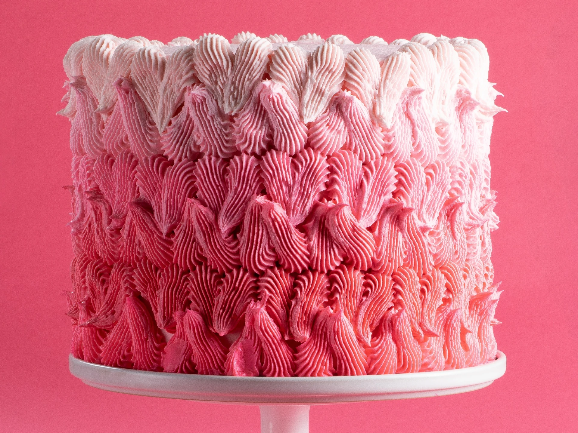 Ombre Pink Hearts Cake