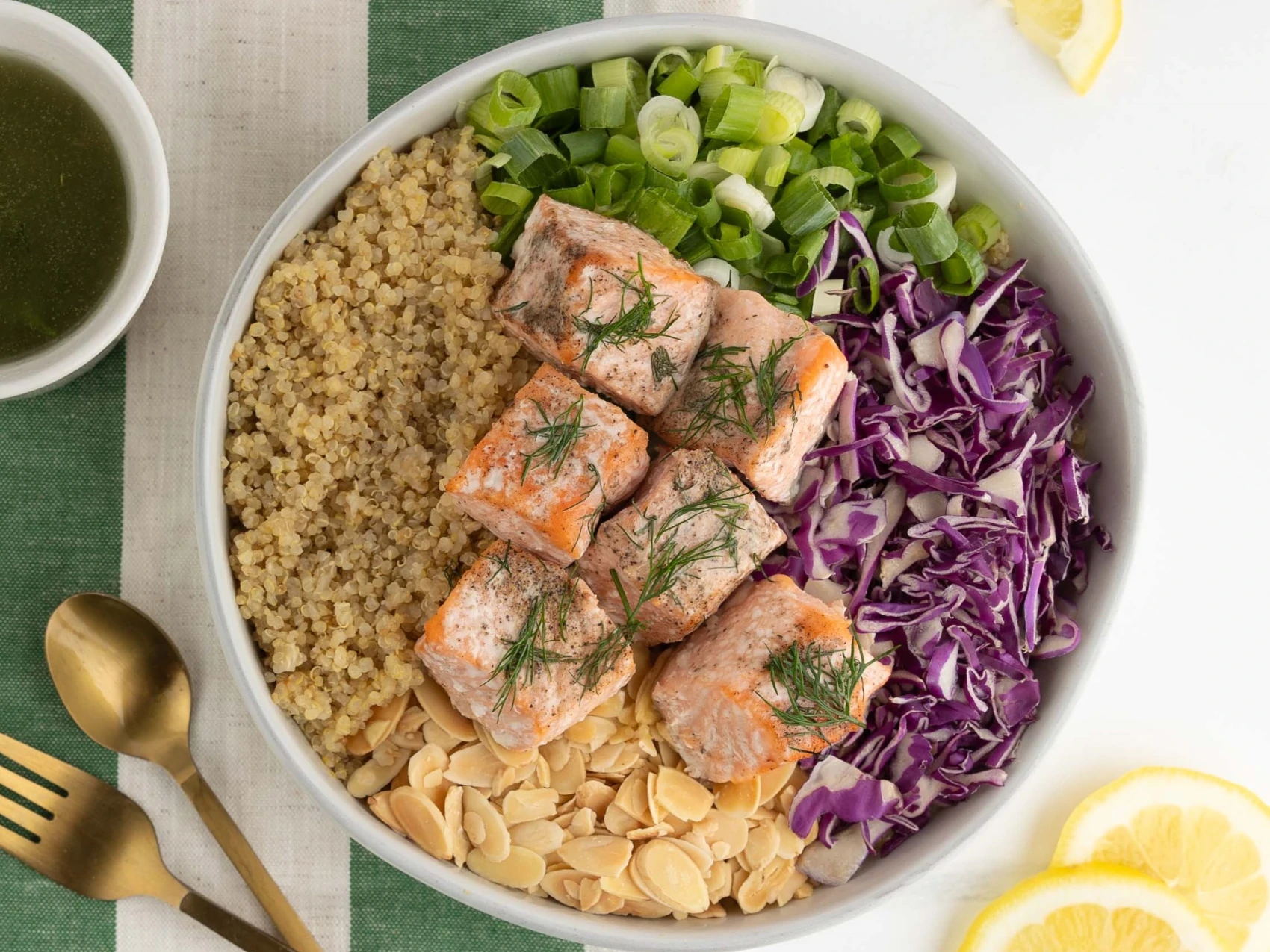 Lemon-Dill Salmon Quinoa Bowl