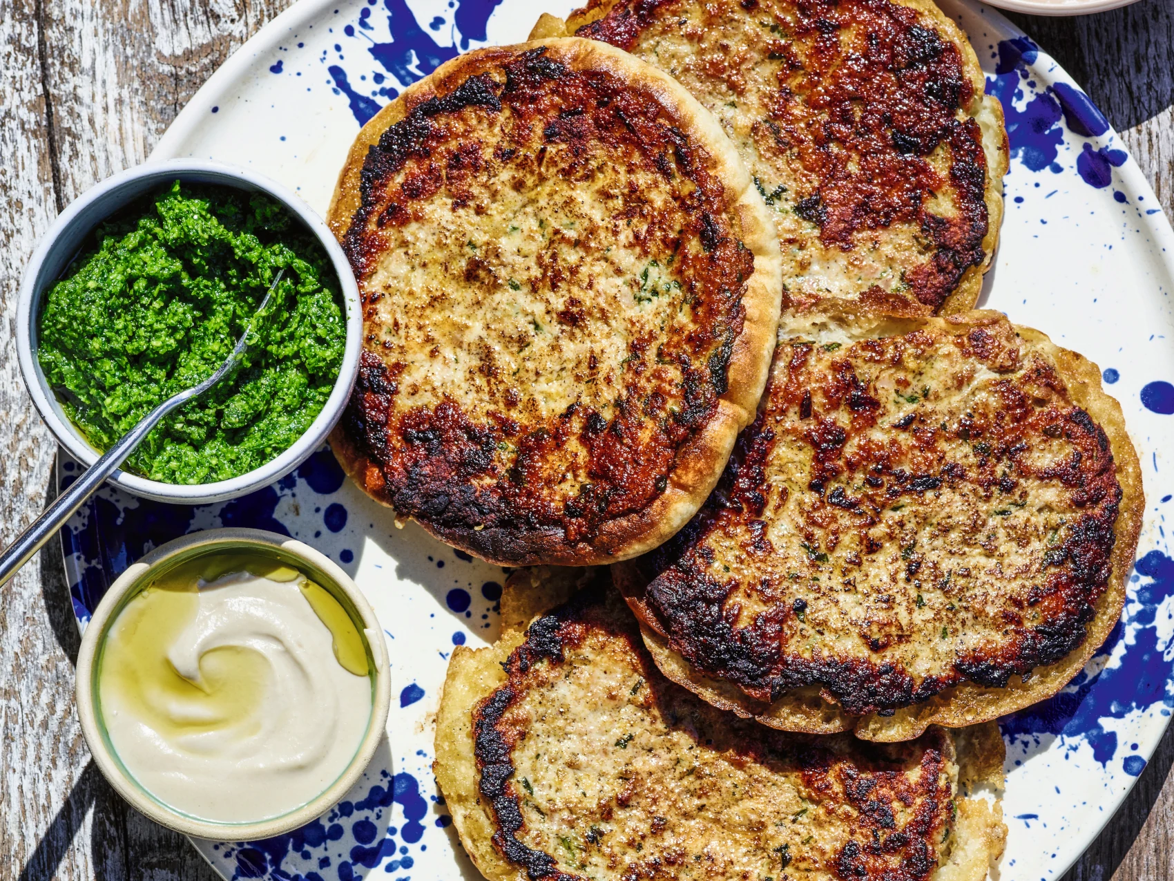 Shawarma-Spiced Pita Smashburgers