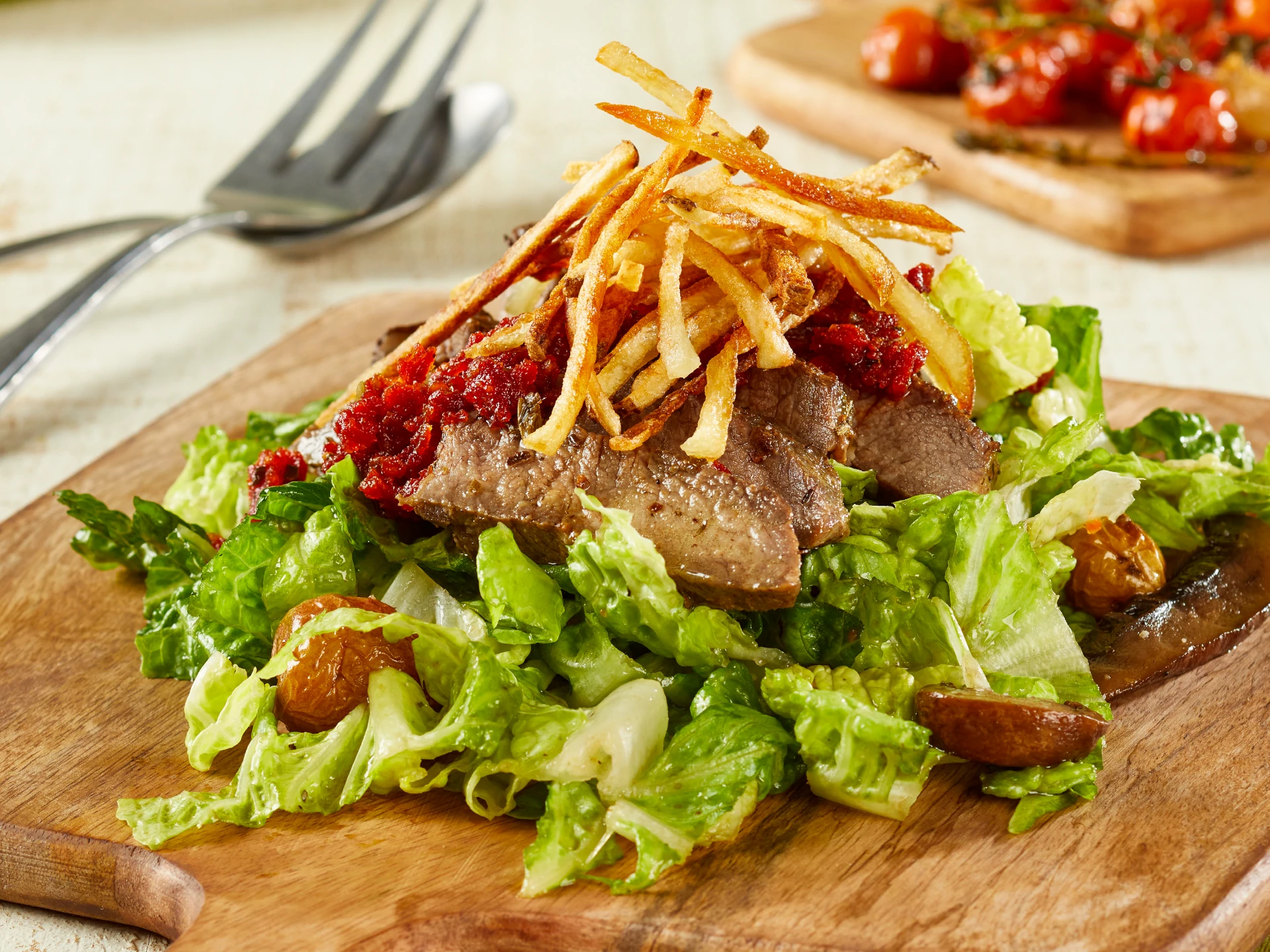 Minute Roast with Tomato Confit Sauce