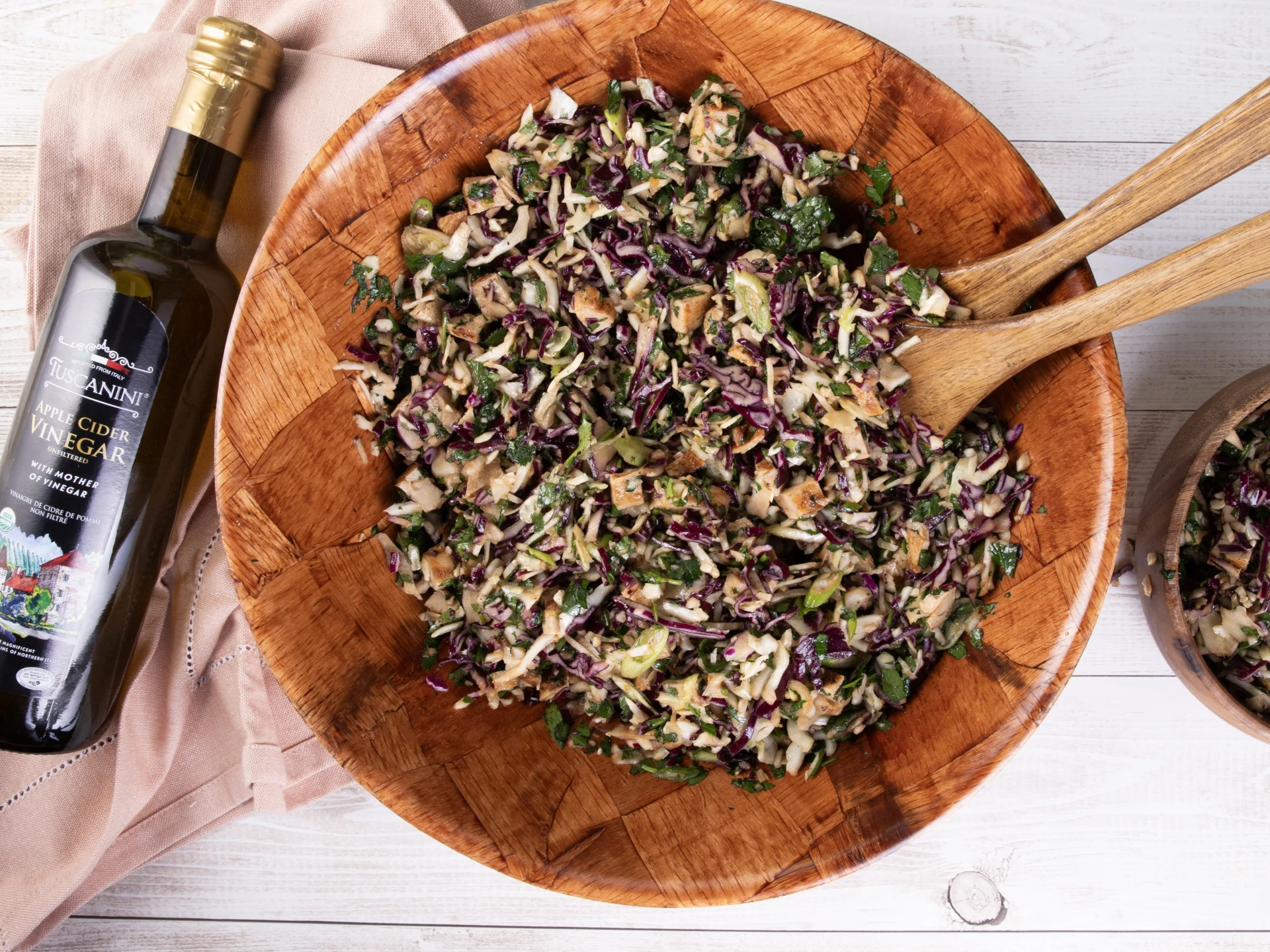 Confetti Cabbage Salad with Grilled Chicken