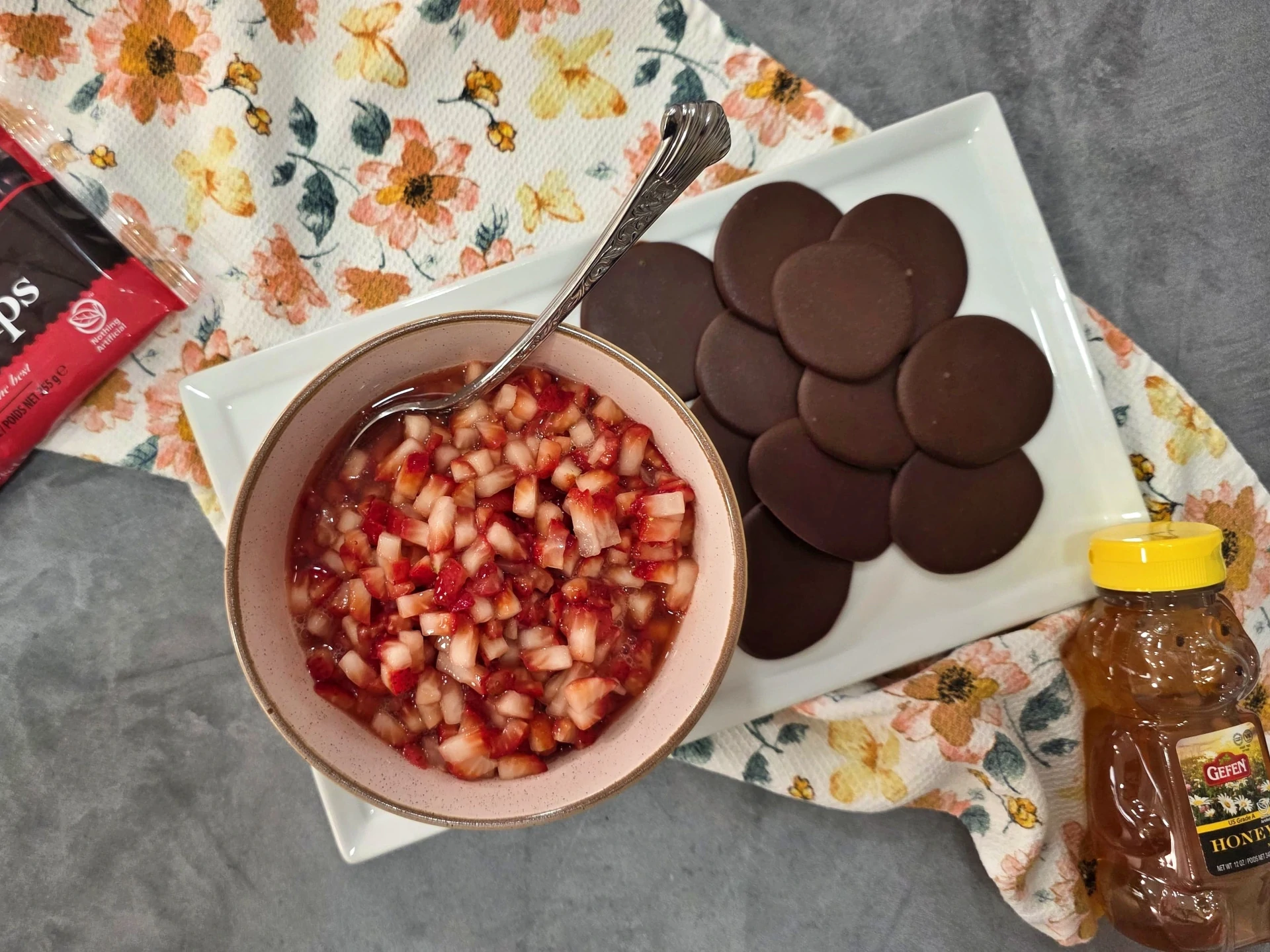 Strawberry Salsa with Chocolate “Chips”
