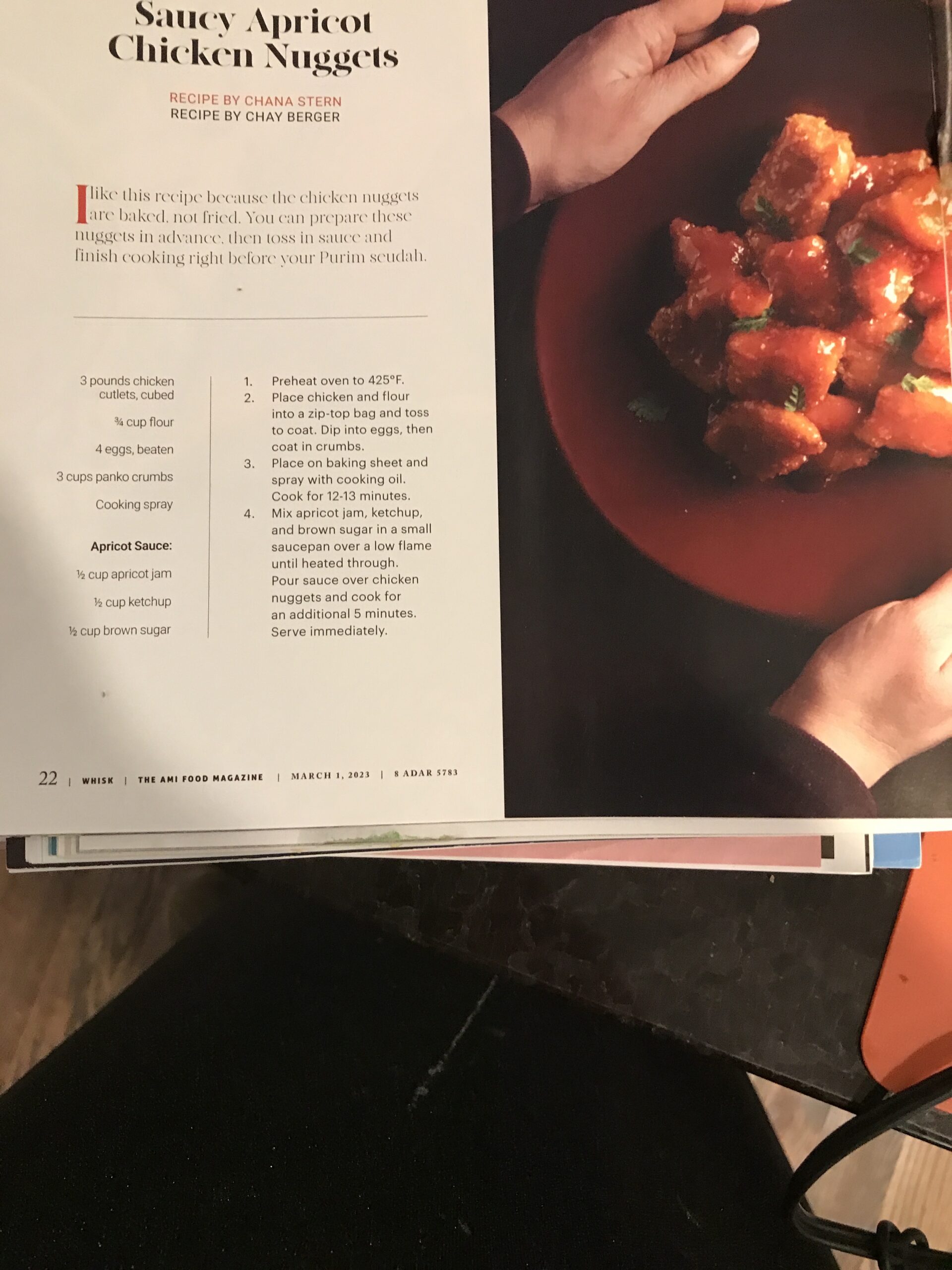 saucy apricot chicken nuggets